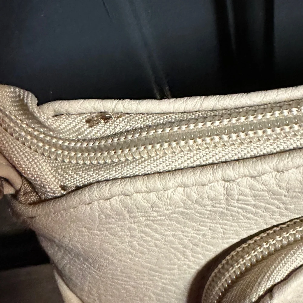 Alfred Dunner Small Tan Faux Leather Crossbody Bag